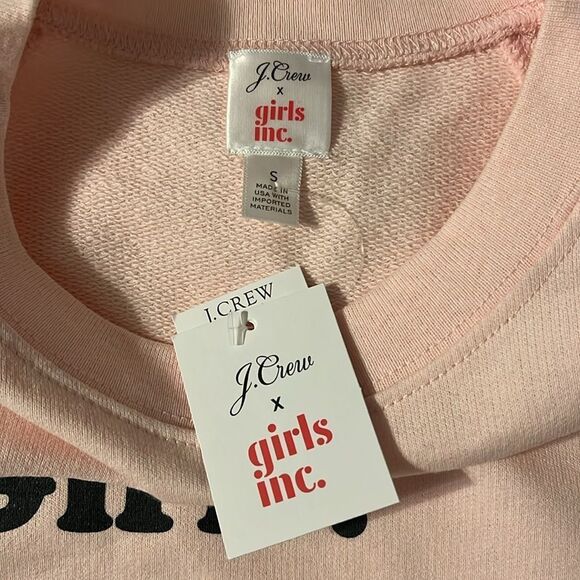 New! J. CREW X GIRLS INC Pink Sweatshirt Size Small - Picture 6 of 9